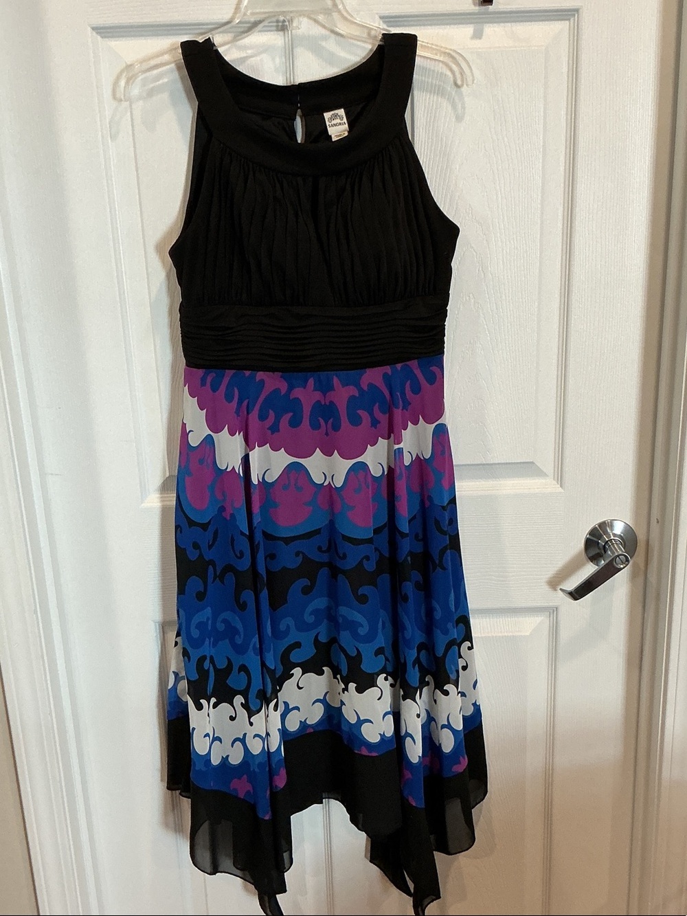 Signature by Sangria Black Dress with Subtle White Label Detail